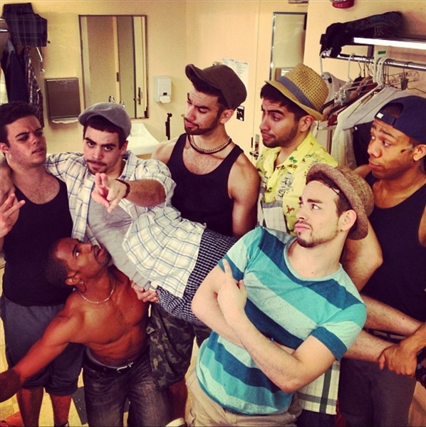 Photo Flash: Saturday Intermission Pics, May 25, Part 2 - THE BOOK OF MORMON Cast Celebrate National Tap Dance Day, ANNIE, & More! Image