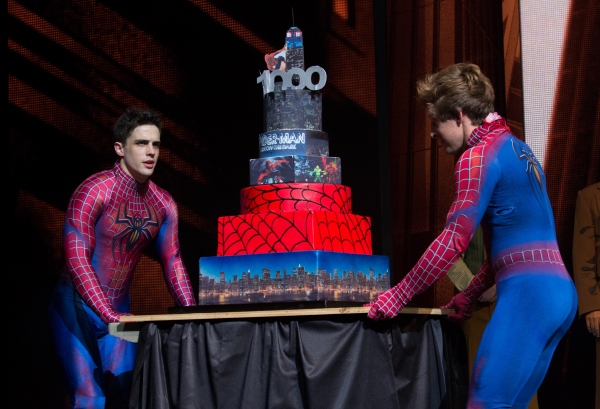 Photo Coverage: Bono & The Edge Join SPIDER-MAN Cast to Celebrate 1000 Performances on Broadway!  Image