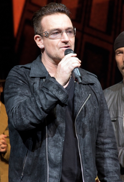 Photo Coverage: Bono & The Edge Join SPIDER-MAN Cast to Celebrate 1000 Performances on Broadway!  Image