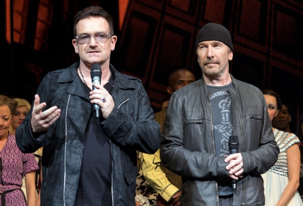 Photo Coverage: Bono & The Edge Join SPIDER-MAN Cast to Celebrate 1000 Performances on Broadway!  Image