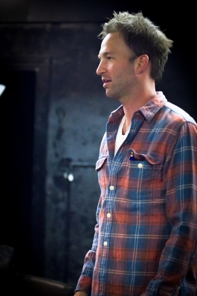 Josh Bywater in rehearsal for Fat Pig  Photo