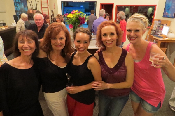 Stephane Satie and Connie Danese with current cast members Cristina Gerla, Kelly Lest Photo