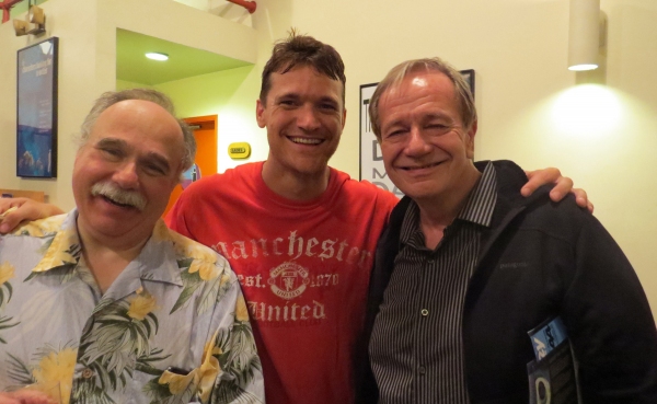 Current cast members Joey D''Auria and Tom Lowe with 1982 cast member Sam Anderson    Photo