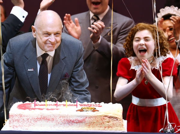 Charles Strouse, Lilla Crawford & the cast Photo