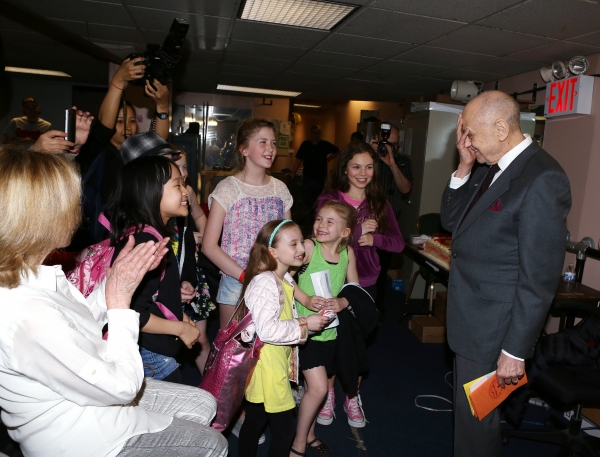 Charles Strouse & the young cast members Photo