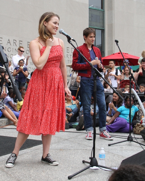Photo Flash: Cast of SPIDER-MAN Performs at Brooklyn Public Library 