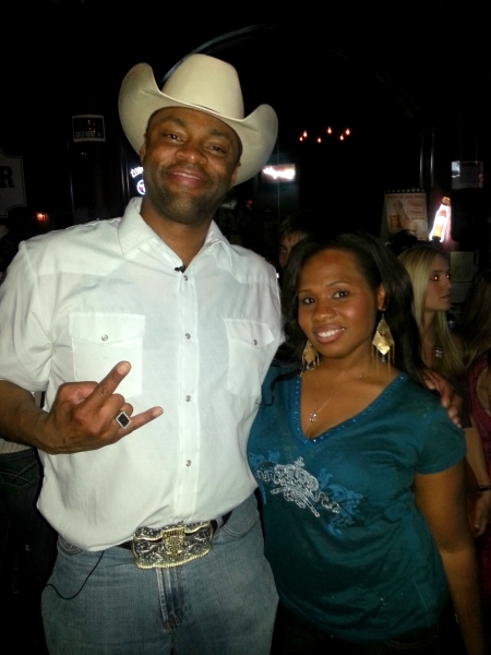 Country-rapper Cowboy Troy with Adrianna Freeman, following a performance at the Silv Photo