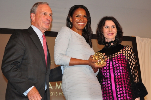 Mayor Michael Bloomber, Audra McDonald, Commissioner Katherine Oliver Photo