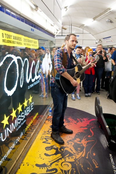 Photo Flash: Cast of West End's ONCE Perform in the London Underground 