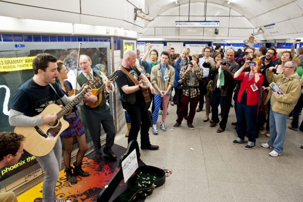 Photo Flash: Cast of West End's ONCE Perform in the London Underground Image