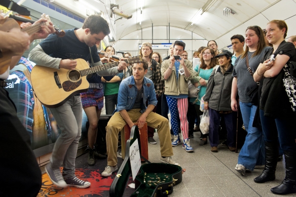 Photo Flash: Cast of West End's ONCE Perform in the London Underground Image