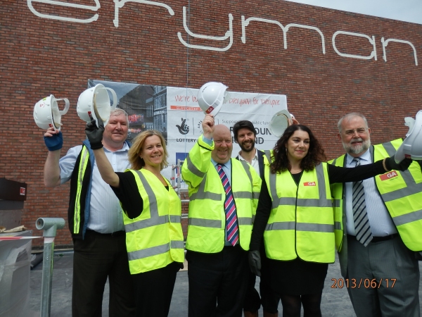 Photo Flash: New Everyman Theatre on Hope St. Reaches 'Topping Out' Milestone Image