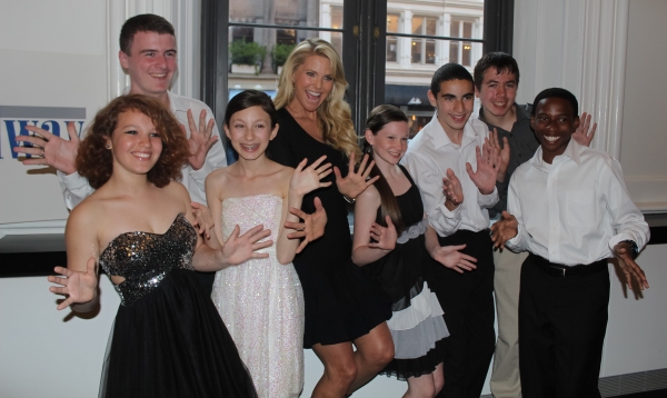 Christie Brinkley and students from Marine Park IS 278 Brooklyn Photo