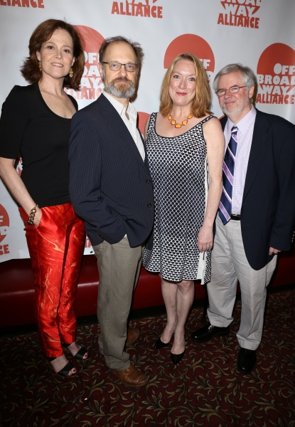 Sigourney Weaver, David Hyde Pierce, Kristine Nielsen, and Playwright Christopher Dur Photo