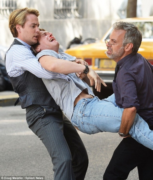 Photo Flash: Taylor Kitsch, Jonathan Groff and Mark Ruffalo on the Set of THE NORMAL HEART! Image