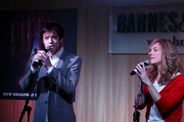 Photo Coverage: PIPPIN's Matthew James Thomas, Rachel Bay Jones & Patina Miller Perform at Barnes & Noble! Image