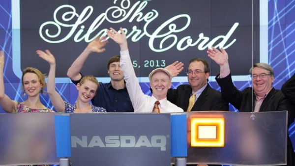 Photo Flash: Cast of THE SILVER CORD Rings NASDAQ Closing Bell 
