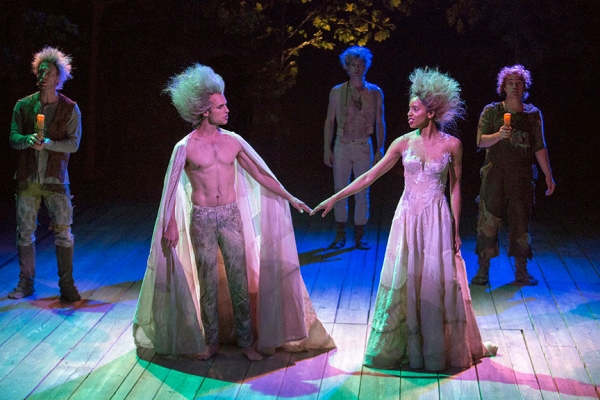 Jay Whittaker as Oberon and Krystel Lucas as Titania with (background, from left) Mat Photo