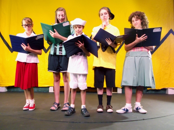 Fallyn Kirlin as Marcy, Corinne Philbin as Peppermint Patty, Collin Larson as Shermie Photo