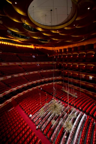 Photo Flash: Chandelier Cleaning at the Metropolitan Opera 