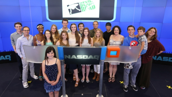 Photo Flash: NYMF's BEND IN THE ROAD Company Rings NASDAQ Closing Bell Image