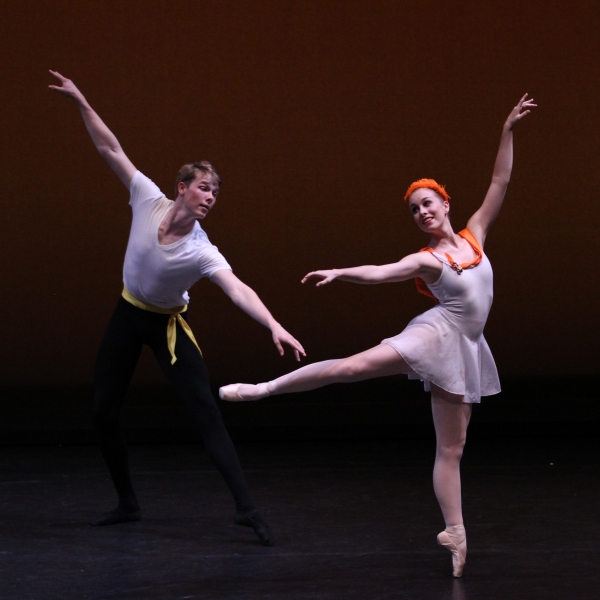 Students performing a new work by American Repertory Ballet Resident Choreographer Ma Photo