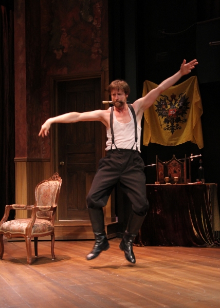 Prince MikaÃ�'Â¯l Alexandrovitch Ouratieff played by Jon Barker celebrates with a  Photo