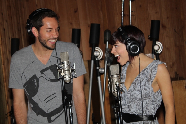 Photo Coverage: In the Recording Studio with Zachary Levi, Krysta Rodriguez & the Cast of FIRST DATE!  Image