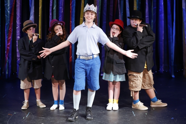 King Timmy (Cormac Cullinane) and his 'cabinet' (Zachary Brod, Anna Grace Rosenthal,  Photo