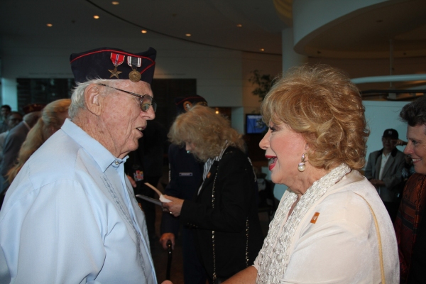 Former POW Ed Friese and Ruta Lee at the LA Premiere of Never The Same Photo