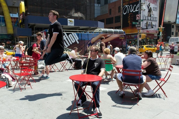 Exclusive Photo Flash: POTTED POTTER's Dan & Jeff 'Potter' in Times Square Before Show Closes Sept 1 Image