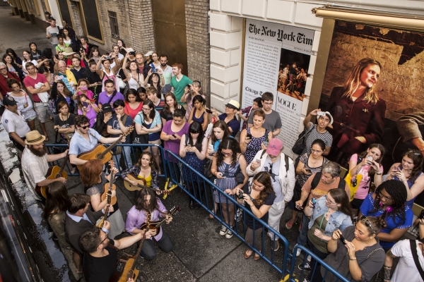Photo Coverage: ONCE Cast Thanks Fans with Special Outdoor Performance! 