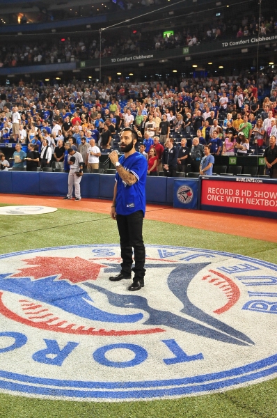 Photo Coverage: Ramin Karimloo Performs at the Toronto Blue Jays/New York Yankees Game Image