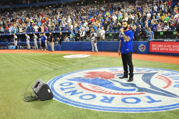 Photo Coverage: Ramin Karimloo Performs at the Toronto Blue Jays/New York Yankees Game Image
