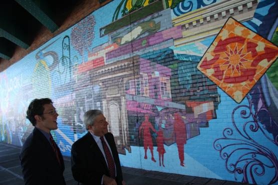 Photo Flash: BP Markowitz Unveils Groundswell's Atlantic Avenue Mural Image