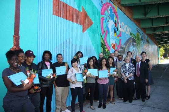 Photo Flash: BP Markowitz Unveils Groundswell's Atlantic Avenue Mural Image