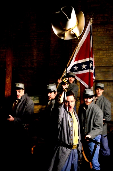 (Foreground) Niall McGinty as Brigadier General Lewis A. Armistead and (background, L Photo