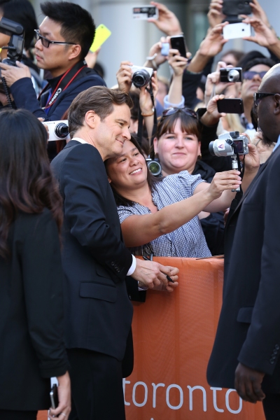 Colin Firth and fans  Photo