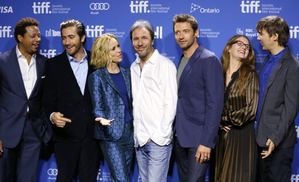 Terrence Howard, Jake Gyllenhaal, Maria Bello, Denis Villeneuve, Hugh Jackman, Meliss Photo