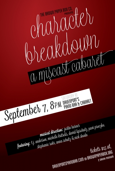 Photo Flash: The Brown Paper Box Co.'s CHARACTER BREAKDOWN at Davenport's, 9/7 Image