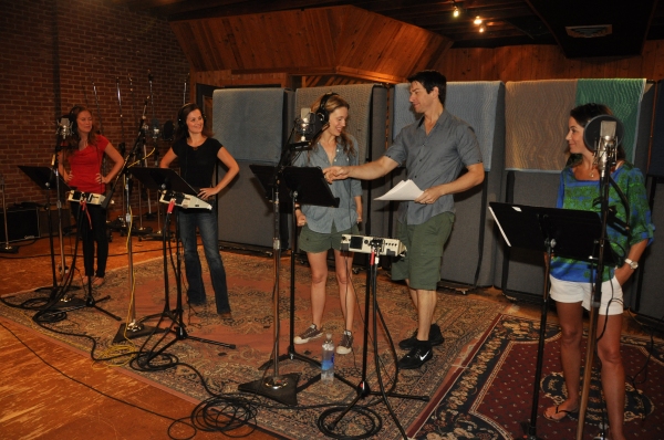 Exclusive Photo Coverage: In the Recording Studio with the Girls of JERSEY BOYS for Carols For A Cure Image