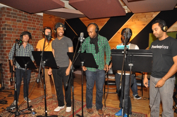 Exclusive Photo Coverage: In the Recording Studio with The Broadway Boys for Carols For A Cure!  Image