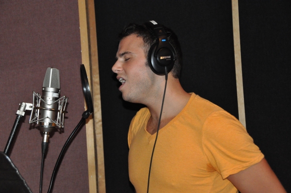 Exclusive Photo Coverage: In the Recording Studio with The Broadway Boys for Carols For A Cure!  Image