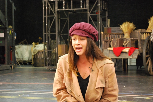 Melissa O'Neil in rehearsal for Les Miserables. Photo