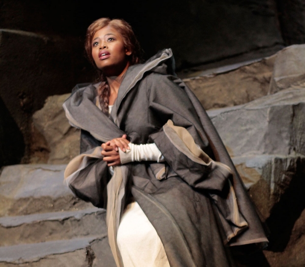 Pretty Yende as Micaela in Act 3 of ''Carmen.''  Photo
