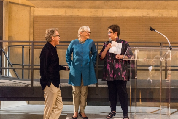 Molly Smith with cast members Stephen Spinella and Estelle Parsons  Photo