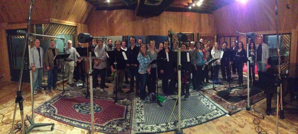 Norman Weiss (Musical Director), Andros Rodrigues (Engineer) with the Phantom of the Opera singers-Bill Kazdan, Joy L. Matthews-Jacobs, Cindy Hoxie, Wade Walfon, Kenneth Kantor, Angie Finn, Rose Mary taylor, Laird Mackintosh, David Michael Garry, Victoria at 