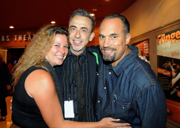 Jessica Hanna, production stage manager Kirk Wilson and writer/performer Roger Guenve Photo