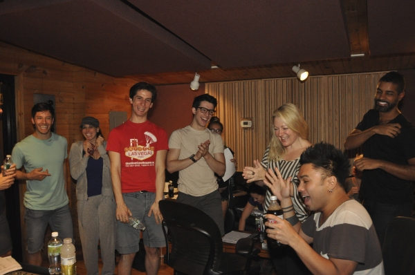 Thayne Jasperson, Lesli Margherita, Colin Israel, Heather Tepe, Lynn Pinto (Producer), Andros Rodriguez (Engineer) and Jason Michael Webb (Musical Director) at 