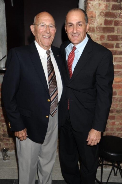 Former Westbury Mayor Ernie Strada and Mayor Peter Cavallaro Photo